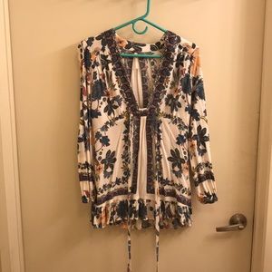 Free People Floral Blouse
